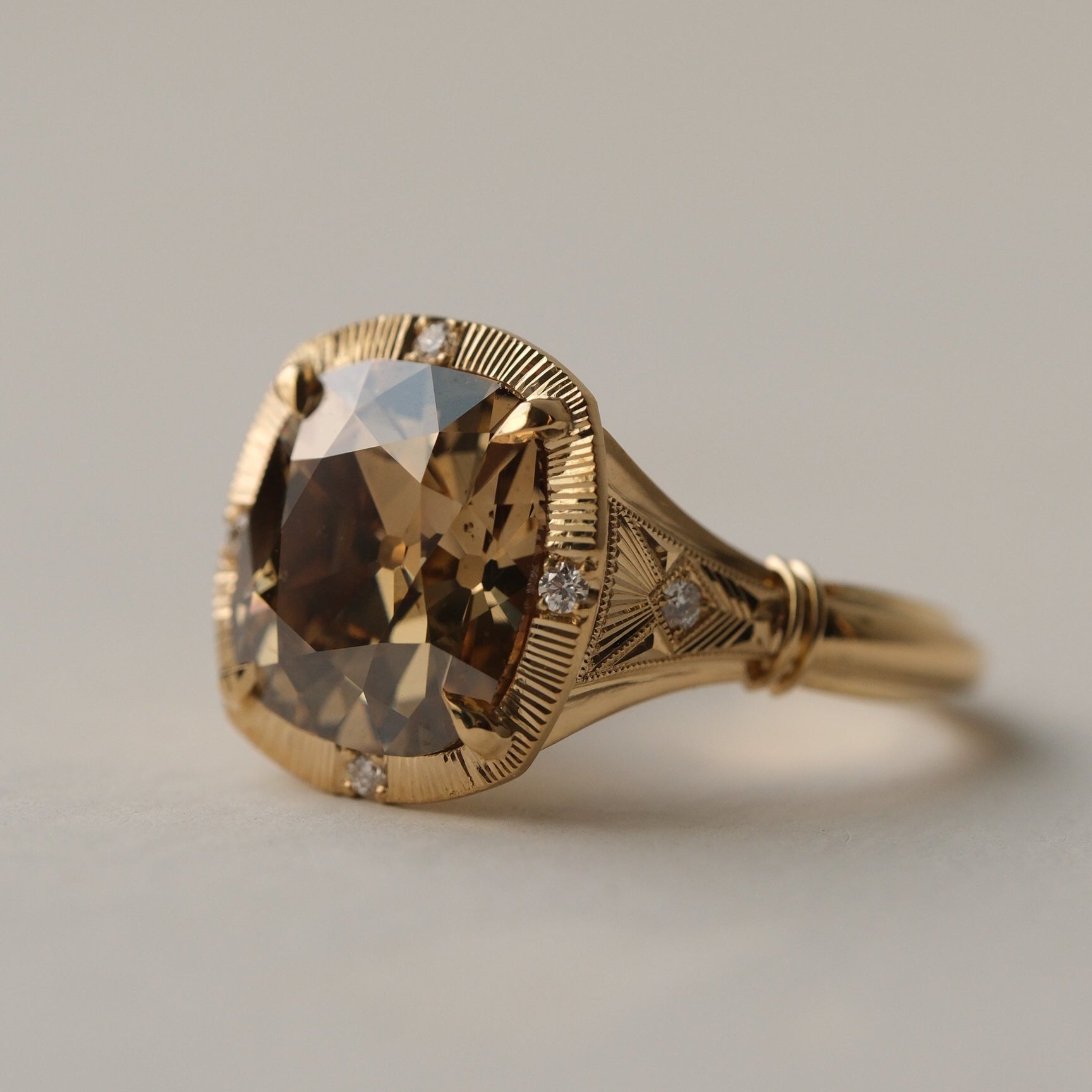 OLENNA ✦ Artifex x Jogani ✦ 5.02ct Old Mine Cognac Diamond